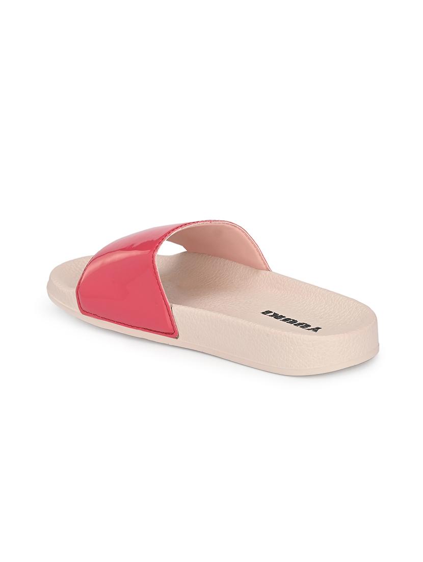 pink mesh slides flip flops - 17750927 - Zoom Image - 3