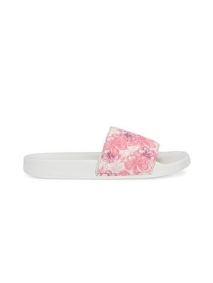 white mesh slides flip flops - 17750928 - Standard Image - 2