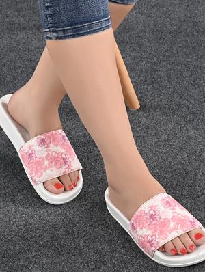 white mesh slides flip flops - 17750928 - Standard Image - 5