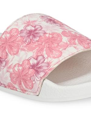 white mesh slides flip flops - 17750928 - Standard Image - 6