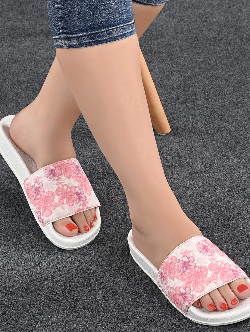 white mesh slides flip flops - 17750928 - Zoom Image - 5