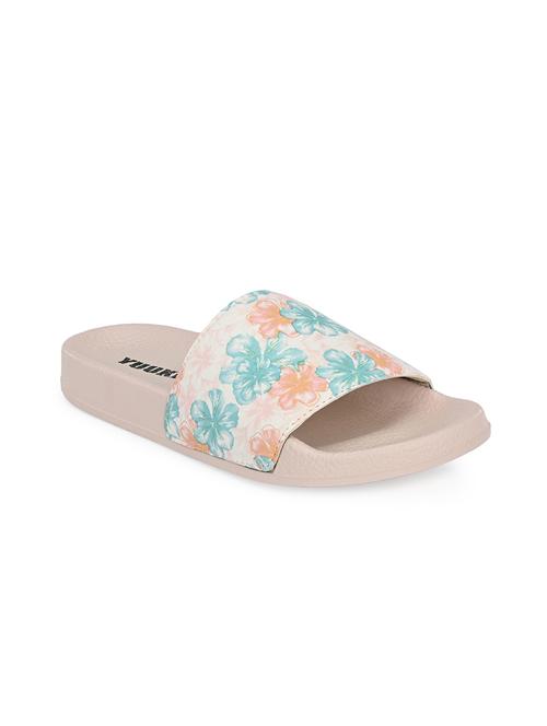 pink mesh slides flip flops - 17750929 - Standard Image - 1