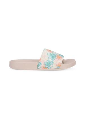 pink mesh slides flip flops - 17750929 - Standard Image - 2
