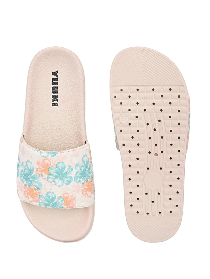 pink mesh slides flip flops - 17750929 - Zoom Image - 4