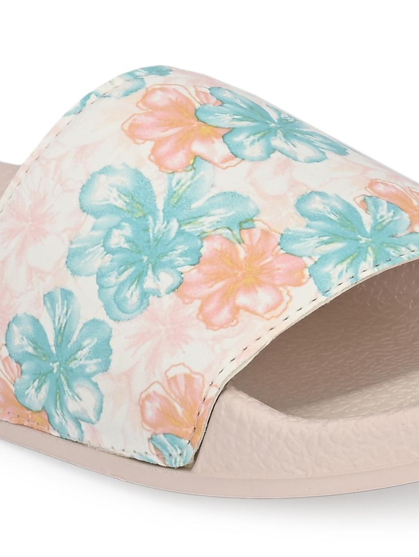 pink mesh slides flip flops - 17750929 - Zoom Image - 6