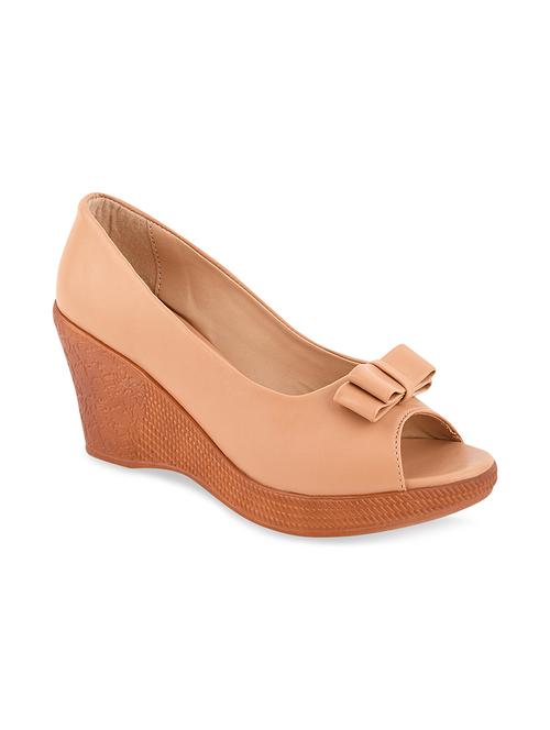 beige synthetic platforms pumps - 17750974 - Standard Image - 1