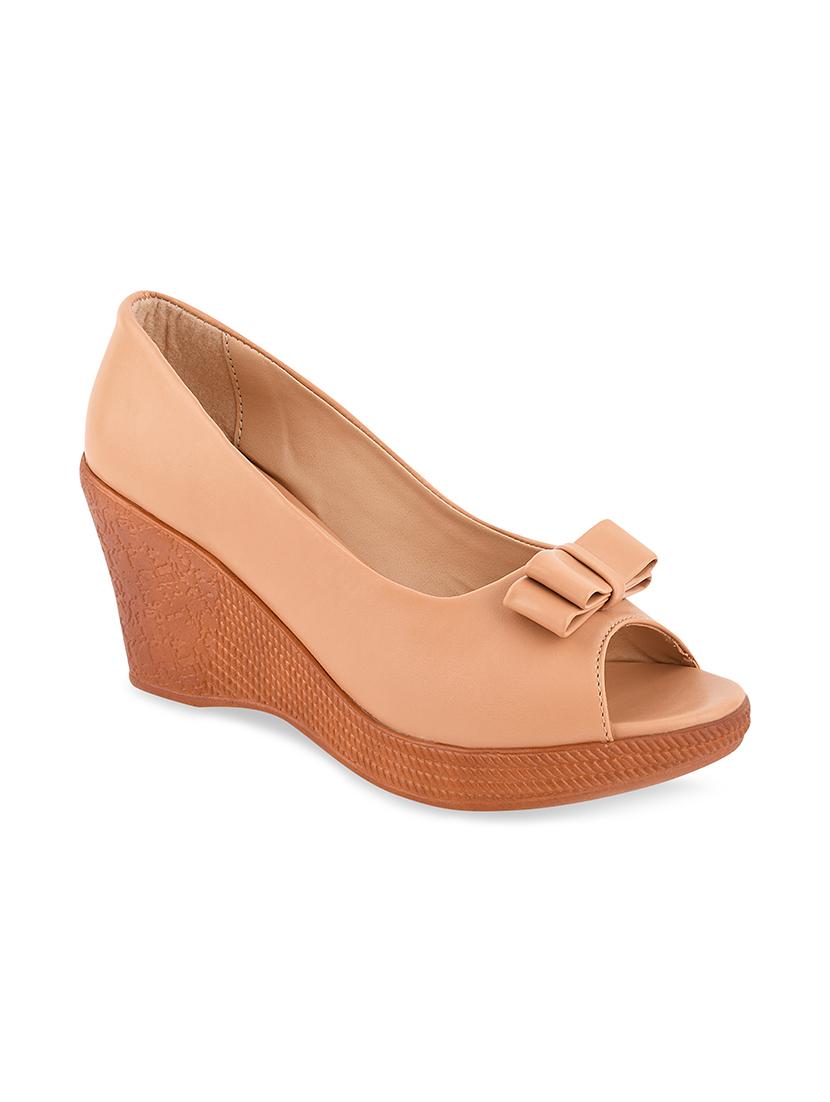 beige synthetic platforms pumps - 17750974 - Zoom Image - 1