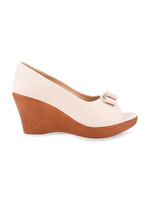 nude synthetic platforms pumps - 17750976 - Standard Image - 2