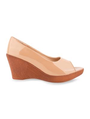 beige synthetic platforms pumps - 17750978 - Standard Image - 2