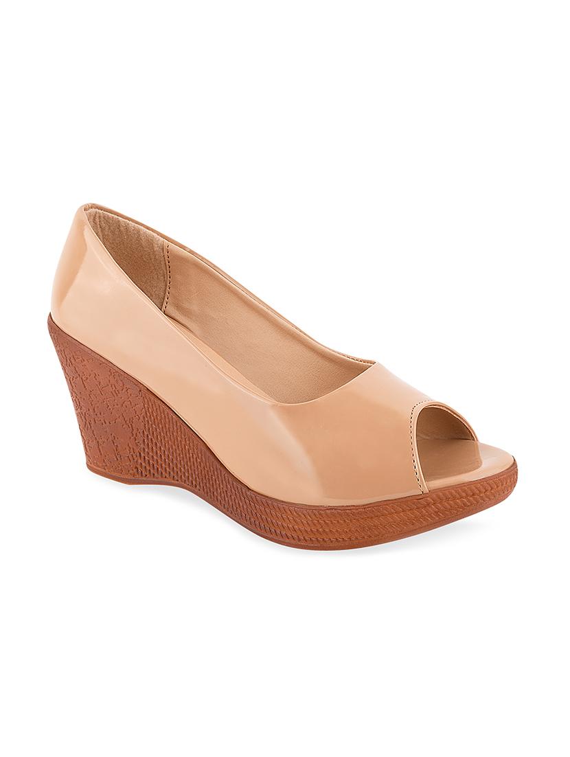 beige synthetic platforms pumps - 17750978 - Zoom Image - 1