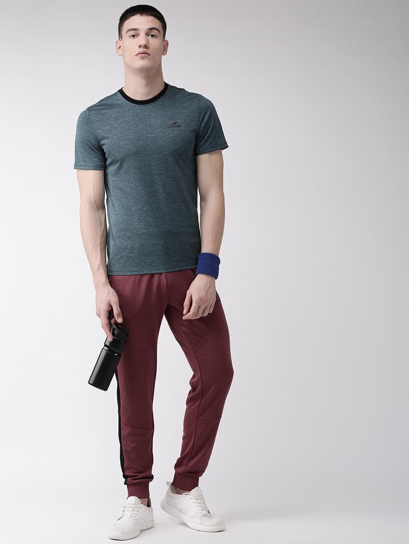 maroon side taped full length track pant - 17751804 - Zoom Image - 4