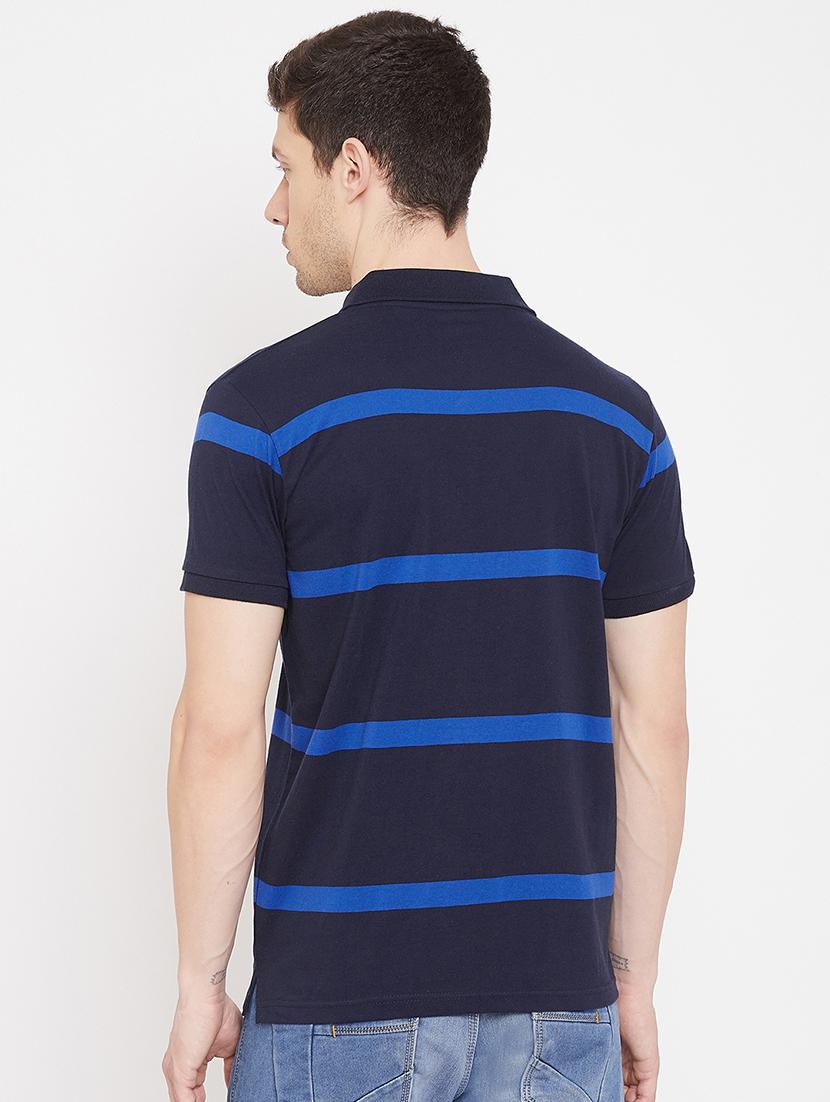 blue striped polo t-shirt - 17751829 - Zoom Image - 3