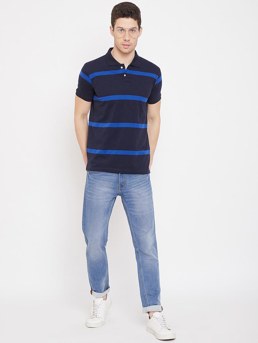 blue striped polo t-shirt - 17751829 - Zoom Image - 4
