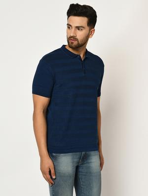blue striped polo t-shirt - 17751906 - Standard Image - 2