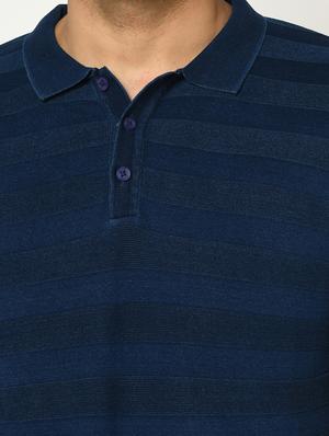 blue striped polo t-shirt - 17751906 - Standard Image - 5