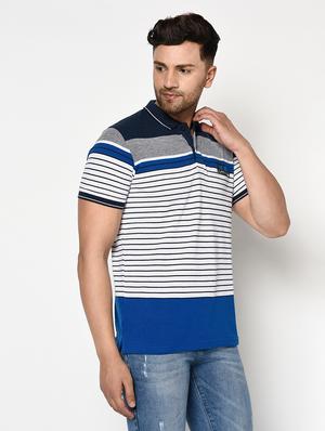white striped polo t-shirt - 17752009 - Standard Image - 2