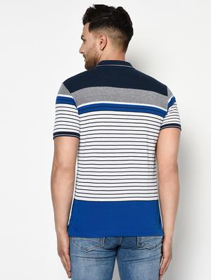 white striped polo t-shirt - 17752009 - Standard Image - 3