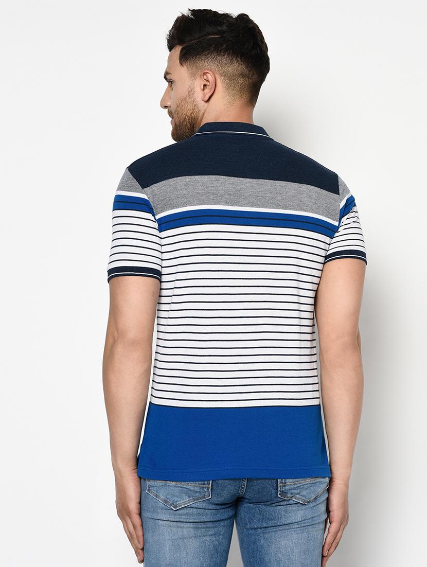 white striped polo t-shirt - 17752009 - Zoom Image - 3