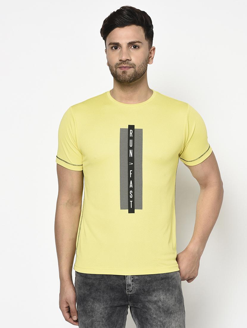 yellow typographic t-shirt - 17752029 - Zoom Image - 1