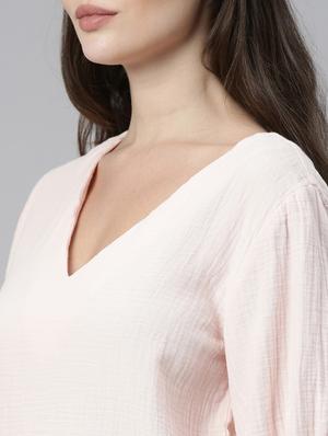 pink cotton a line top - 17752461 - Standard Image - 6
