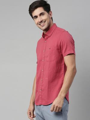 red solid casual shirt - 17752628 - Standard Image - 2