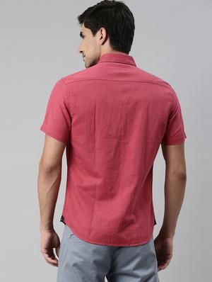 red solid casual shirt - 17752628 - Standard Image - 3