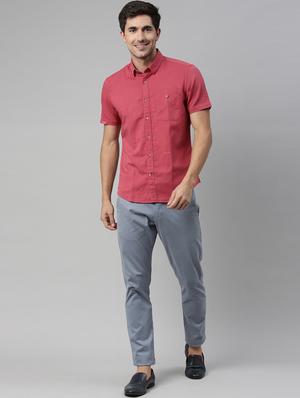 red solid casual shirt - 17752628 - Standard Image - 4