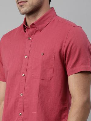 red solid casual shirt - 17752628 - Standard Image - 5
