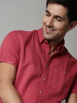 red solid casual shirt - 17752628 - Standard Image - 6