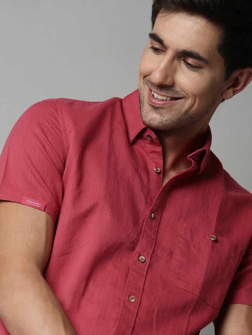 red solid casual shirt - 17752628 - Zoom Image - 6