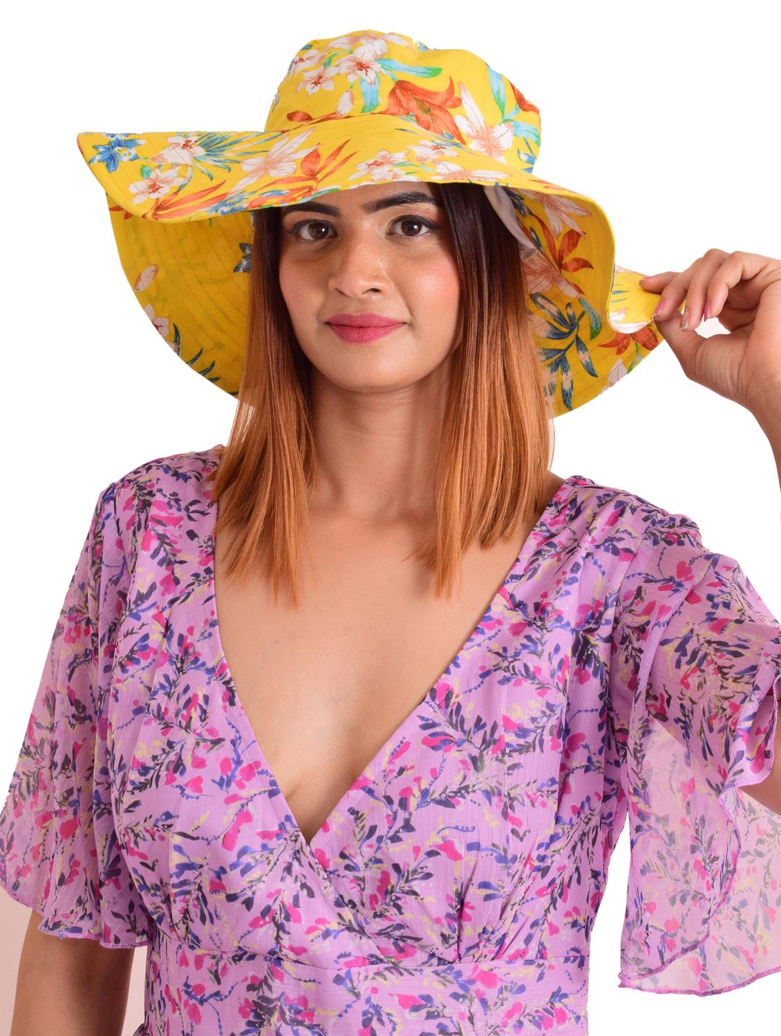 yellow linen hat - 17753010 - Zoom Image - 2