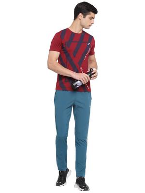 blue solid ankle length track pant - 17753333 - Standard Image - 4