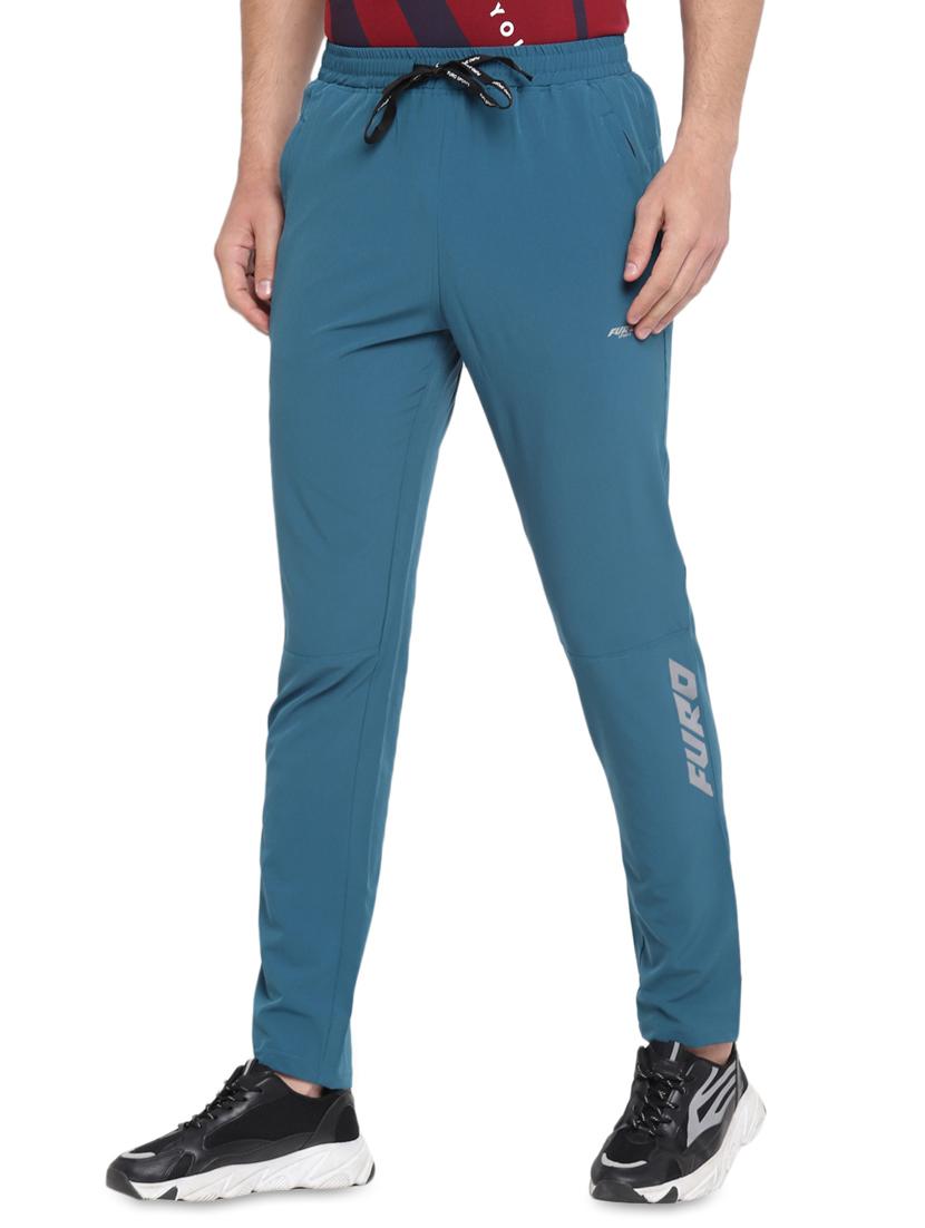 blue solid ankle length track pant - 17753333 - Zoom Image - 2