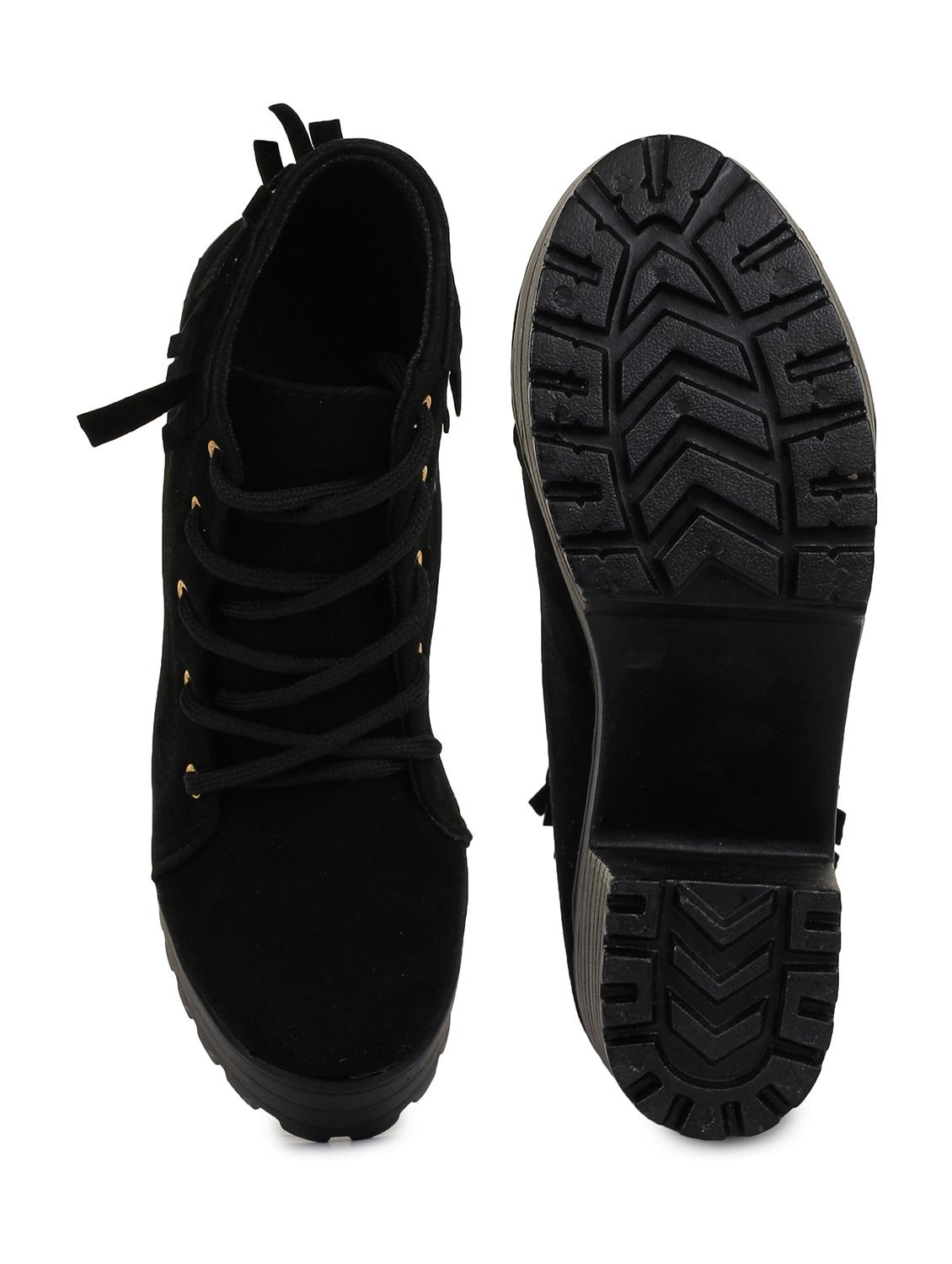 black suede ankle boots - 17754119 - Zoom Image - 4