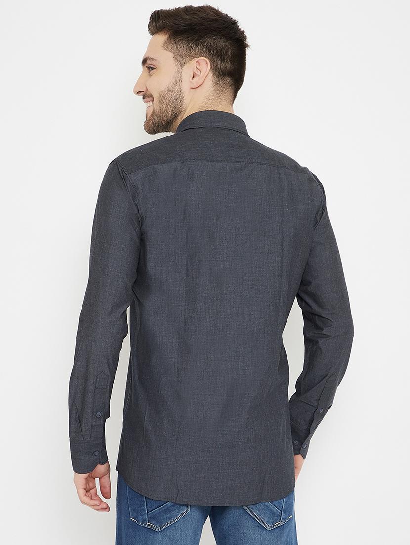 black solid casual shirt - 17754176 - Zoom Image - 3