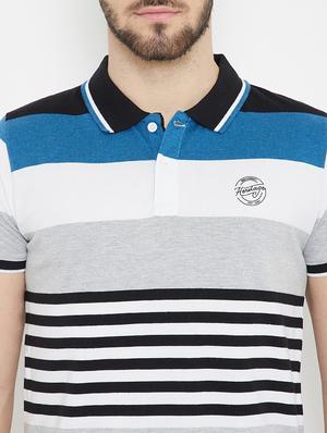 white striped polo t-shirt - 17754210 - Standard Image - 4