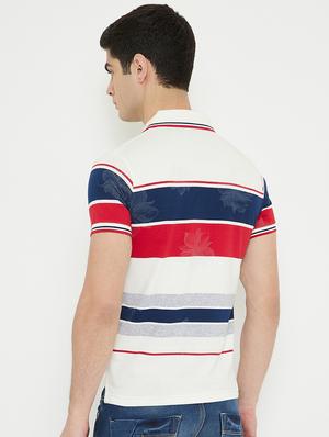 white striped polo t-shirt - 17754213 - Standard Image - 3