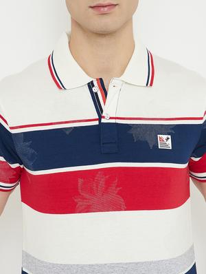 white striped polo t-shirt - 17754213 - Standard Image - 4