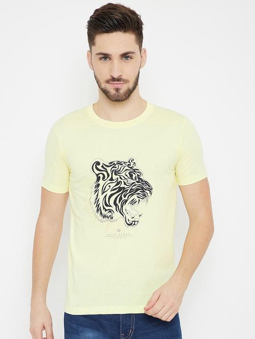 yellow front print t-shirt - 17754233 - Standard Image - 1