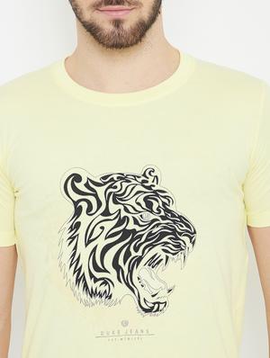 yellow front print t-shirt - 17754233 - Standard Image - 4