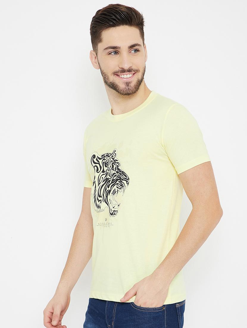 yellow front print t-shirt - 17754233 - Zoom Image - 2
