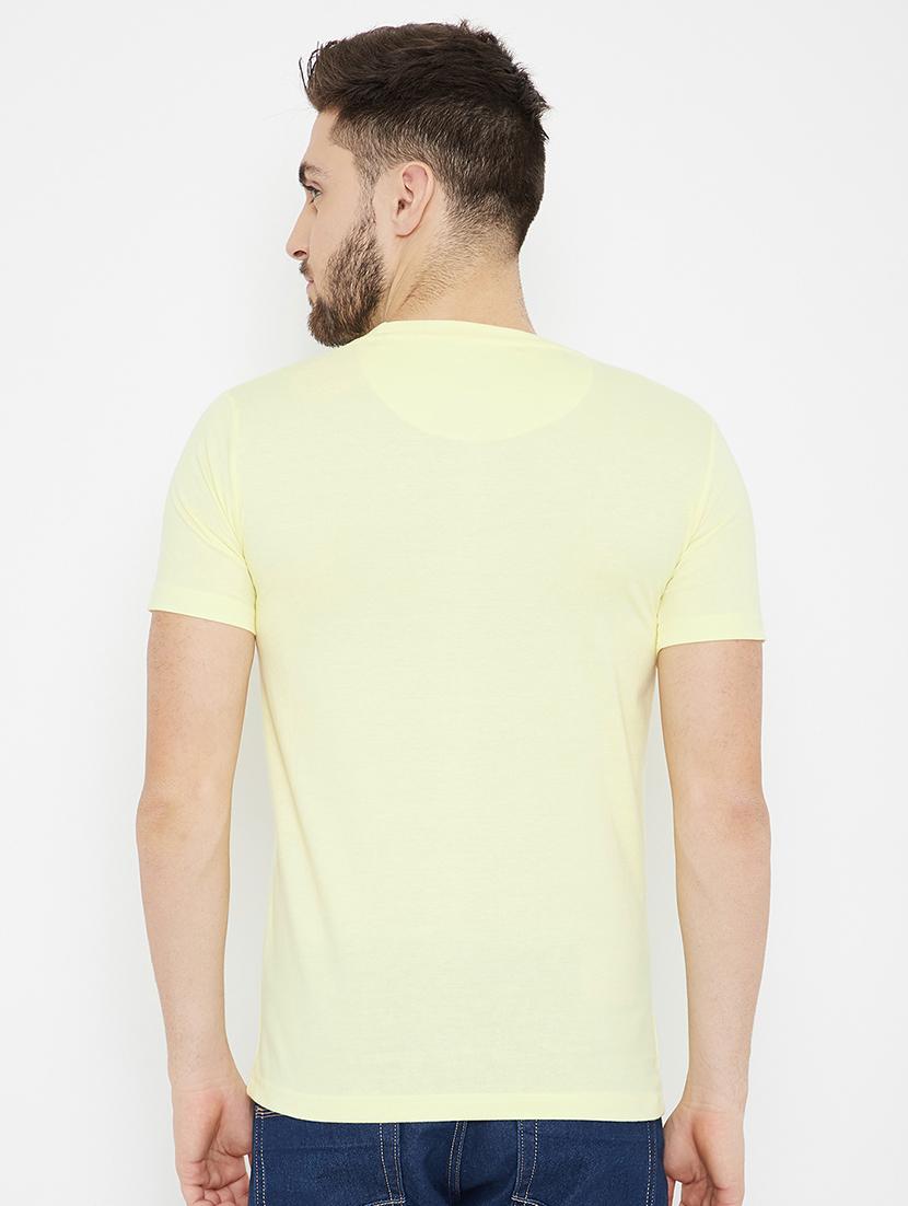 yellow front print t-shirt - 17754233 - Zoom Image - 3