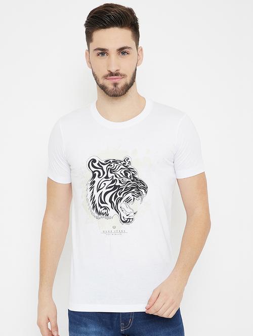 white front print t-shirt - 17754234 - Standard Image - 1