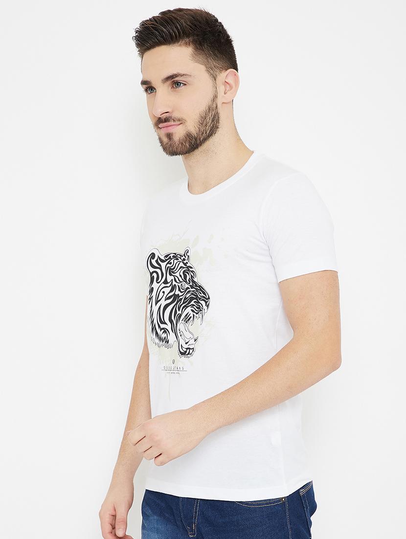white front print t-shirt - 17754234 - Zoom Image - 2