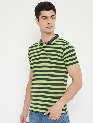 green striped polo t-shirt - 17754251 - Standard Image - 2