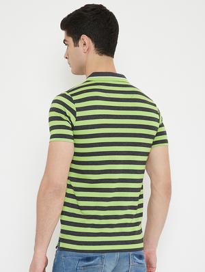 green striped polo t-shirt - 17754251 - Standard Image - 3