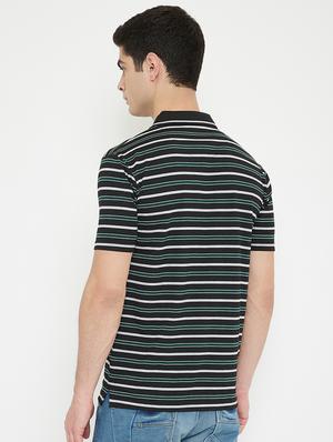 black striped polo t-shirt - 17754258 - Standard Image - 3