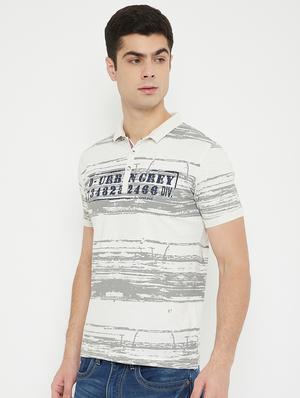 white striped polo t-shirt - 17754267 - Standard Image - 2