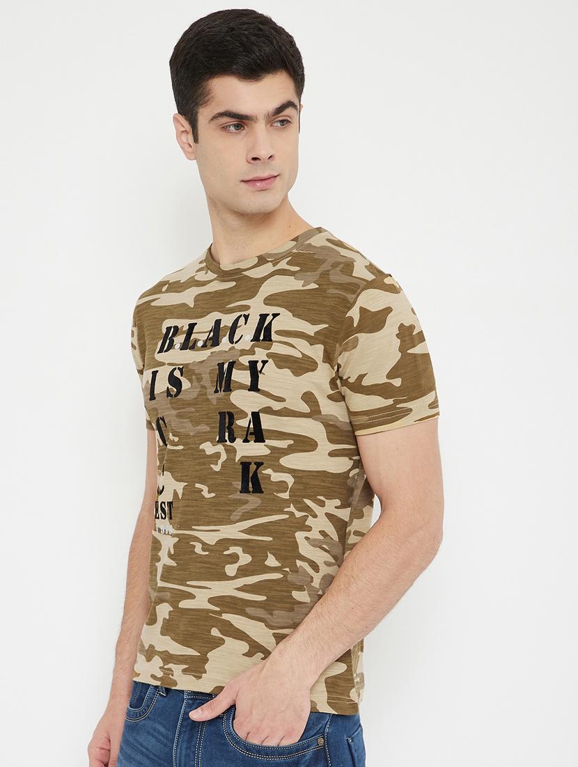 brown camouflage all over print t-shirt - 17754292 - Zoom Image - 2