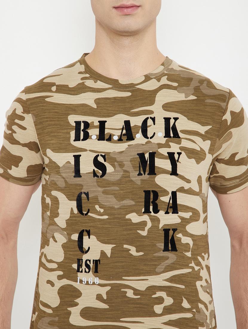 brown camouflage all over print t-shirt - 17754292 - Zoom Image - 4